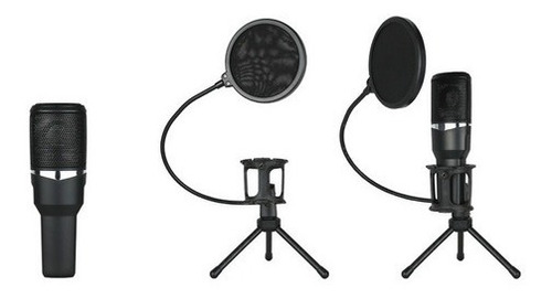 Imagen 5 de 10 de Micrófono Condenser Hügel Grabación Usb Soporte Pop Filter