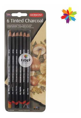 Lapices Derwent Tinted Charcoal X 6 Unicos Barrio Norte