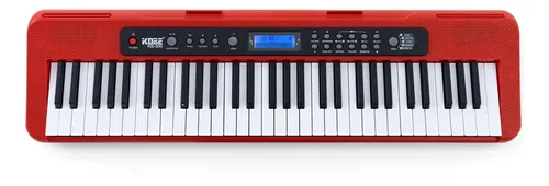 Teclado Kobe KB-300RD-Kit Completo 5/8 61 Teclas Sensitivas Cor