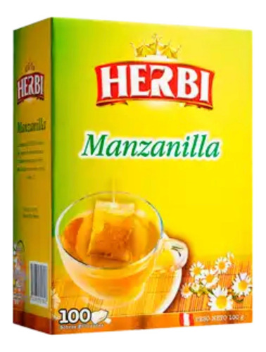 Manzanilla Hierba Infusión Té 100 Bolsitas 3 Unidades(3x100)