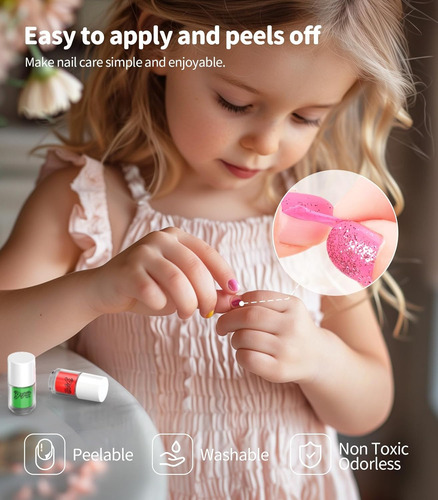 Geyiie Juego De Esmaltes De Uñas Para Niñas, Juguetes De Sal