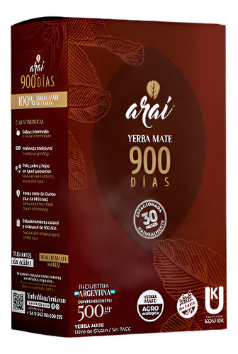 Yerba Mate Araí 900 Días 500gr