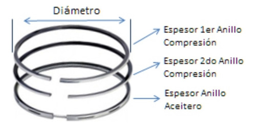 Juego Anillos Std Para Chevrolet Captiva 2.4 Ld9 2011