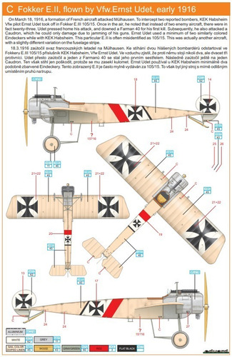 1/48 Fokker Eindecker E.ii E.iii Eduard Profipack