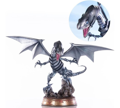 Yu-gi-oh! Blue-eyes White Dragon Pvc Statue Silver Variant