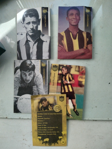 Lote 5 Tarjetas Coleccionables De Peñarol