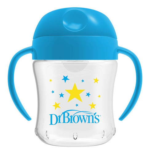 Vaso Boquilla Blanda 180ml 6m+ Dr. Browns, Azul 