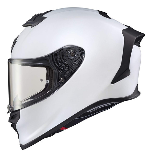 Casco De Moto Scorpionexo R1 Air Bluetooth Dot Ece Blanco