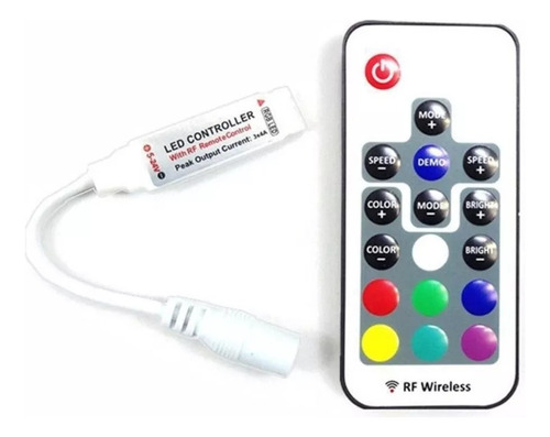 Controladora Rgb -17 Teclas Rf- Para Tira Led 5050 -2835