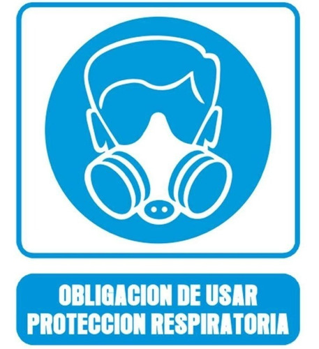 Cartel Obligación De Usar Protección Respiratoria 40x45 Cm