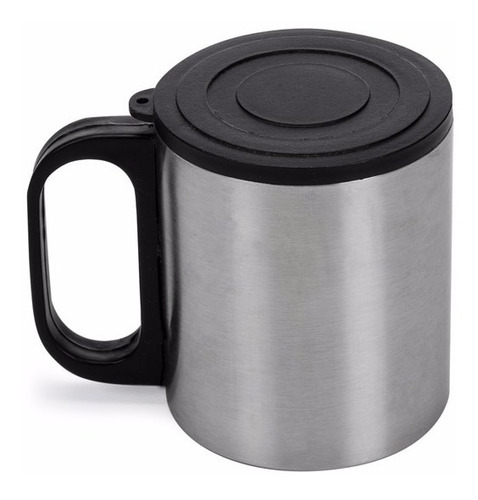 Caneca De Inox Com Tampa De Plástico, 180 Ml