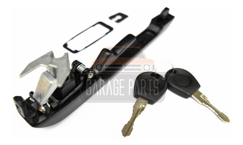 Imagem 4 de 10 de Kit Maçaneta Fechadura Inox Gol Voyage Parati Saveiro 84/86