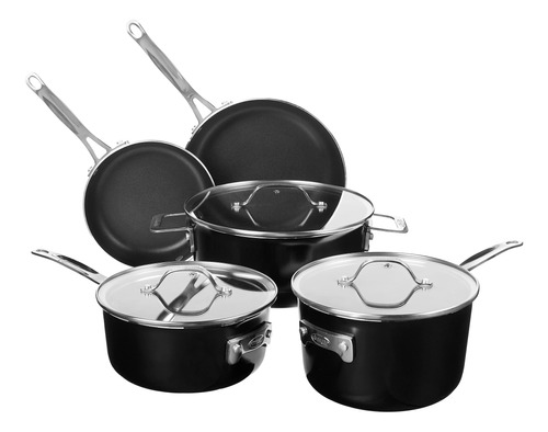 Gotham Steel Stackmaster Pots Stackable 10 Piece Cookware S.