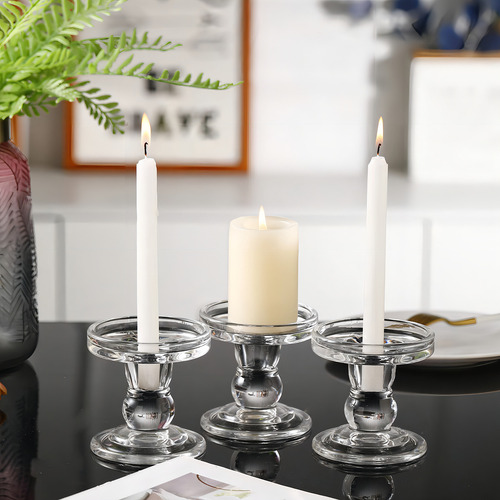 Q/a Portavelas De Cristal Para Portavelas De Pilar, Candelabros, Velas Decorativas, Juego De 3, Para Eventos Formales, Boda, Iglesia, Decoración De Vacaciones, Decoración De Centro De Mesa