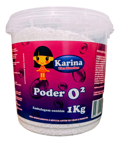 Tira Manchas Branqueador De Roupas Karina Pote 1kg Poder O2