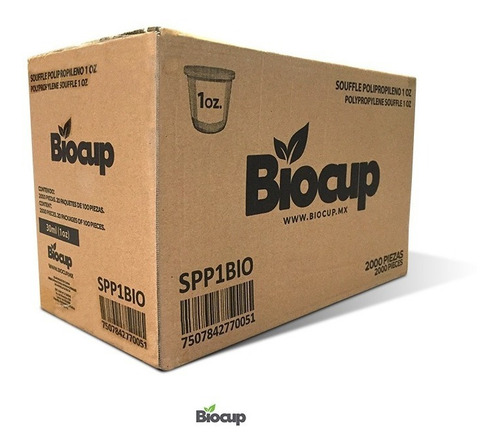 Souffle Polipropileno 1 Oz Biocup C/2000 Pzas