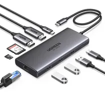 Comprar Docking Revodok Hub 10 En 1 Usb C Hdmi 8k Red Lector Ugreen