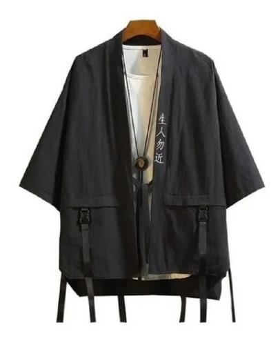 Alta Calidad Hombre Japonés Bordado Kimono Chaqueta 