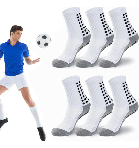 Calcetines Antideslizantes Deportivos Transpirables, 6 Pares