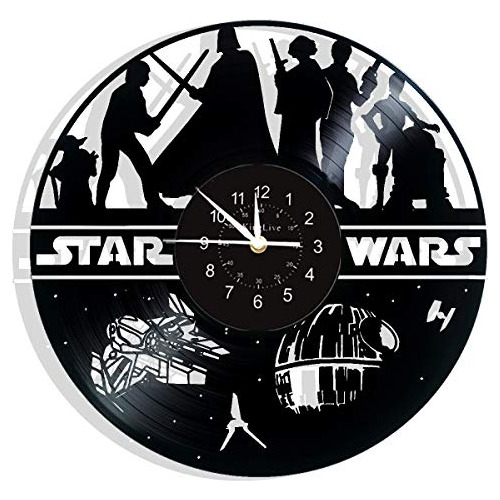 Reloj De Pared De Disco De Vinilo Diseño De Wars Vinta...