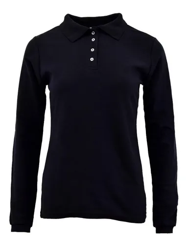 Playera Tipo Polo Negra Para Mujer MercadoLibre