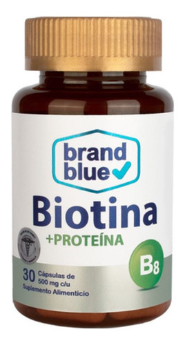 Biotina Más Proteína Brand Blue Suplemento Alimenticio Sabor Neutro