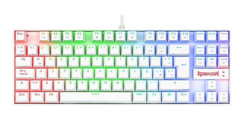 P Teclado Redragon Kumara K552 Rgb Switch Blue Español White