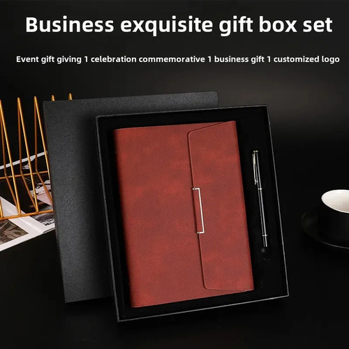 A5 Orange - 2024 Premium Leather Surface Tri-fold Notebook