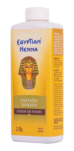 Henna Egyptian Polvo 90g Tiziano Dorado Rubio Castaño Marron