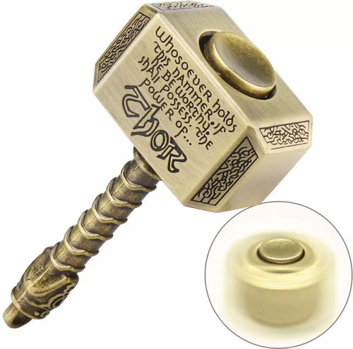 Hand Spinner Giratório Giroscópio Metal Martelo Thor Chumbo