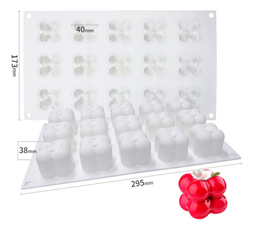 D 15 En 1 Molde De Vela Forma De Cubo De Burbuja Para