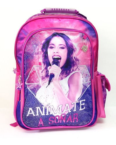 Mochila De Espalda Violetta Con Licencia Disney Original 18