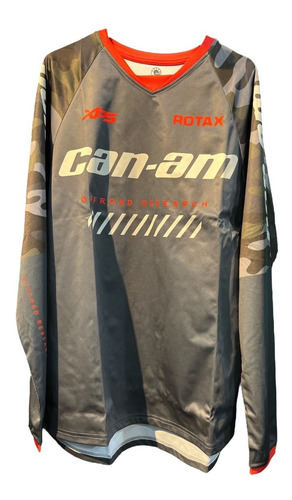 Jersey Pechera Rompimientos Can-am Para Gris Obscuro