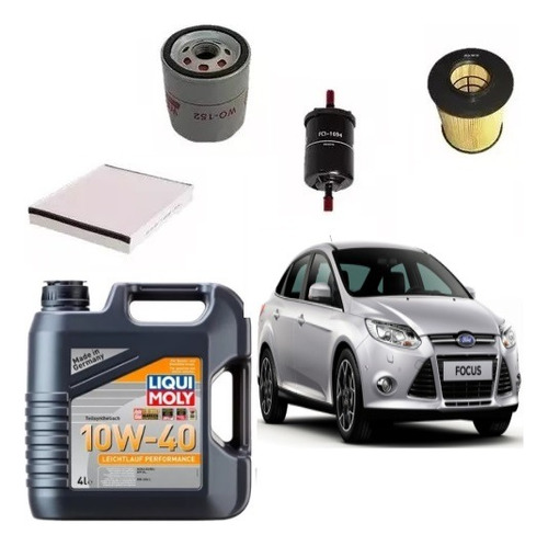 Kit De Filtros X4 Wega Aceite 10w40 Liqui Moly Ford Focus 3