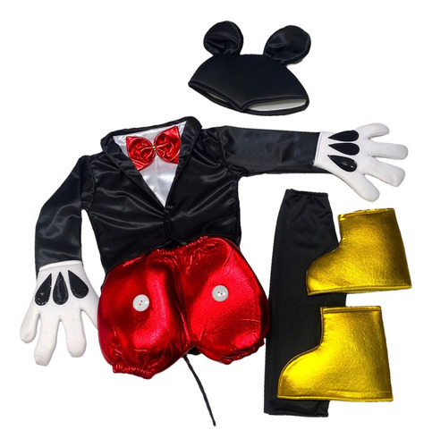 Disfraz Inspirado En Ratón Mickey Mouse C/ Accesorios  Bebé/niño  
