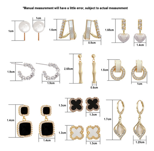 10 Pare Aretes Con Piercing Pendientes Joyeria Mujer Joyeria