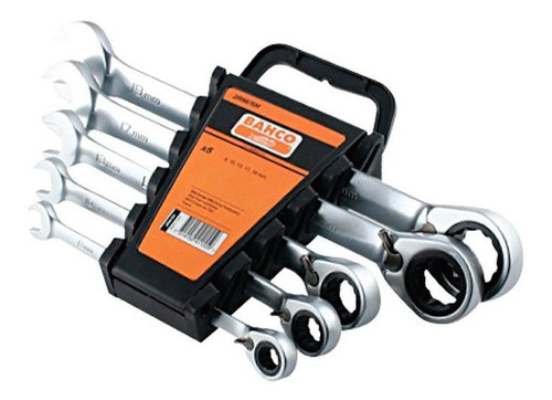 Imagen 3 de 9 de Set Llaves Combinadas Bahco 5 Pz Crique Fijo 2rm/5h Bah09605
