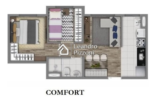 Imagem 13 de 15 de Vivaz Sacomã Apartamento 2 Dorm. 38m² Sem Vaga Sem Varanda - Apartamento A Venda No Bairro Jardim Santa Emília - São Paulo, Sp - Vivaz-sacoma-2d-38m-sv