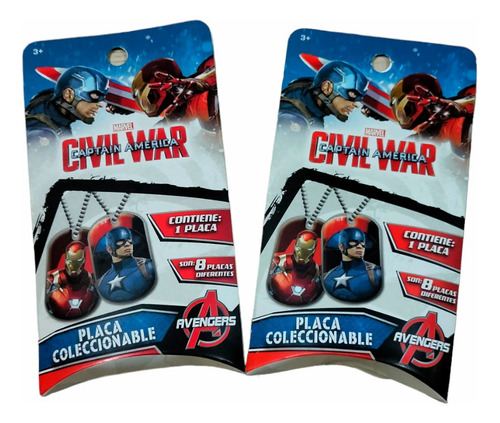 Placa Coleccionables Civil Wars Capitan America Pack 2