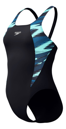 Traje De Baño Hyperboom Splice Muscleback Para Mujer Speedo Negro 34