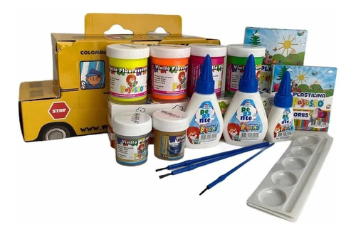 Kit Pintura Y Plastilina Bus Payasito