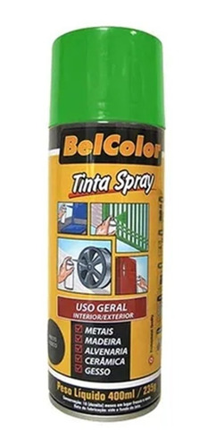 Tinta Spray Uso Geral 400ml Verde Luminoso Beltools