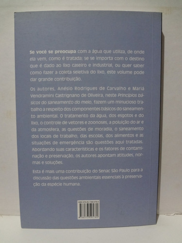 Princípios Básicos Do Saneamento Do Meio Anésio R Carvalho (Usado)
