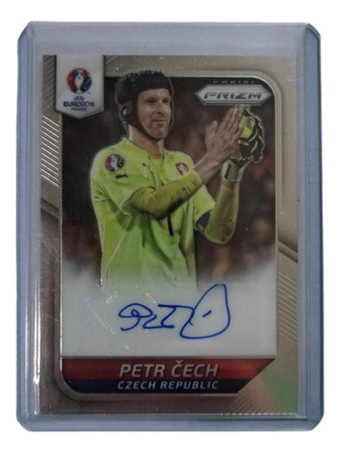 Tarjeta 2016 Prizm Euro Petr Cech Autografo Rep Checa