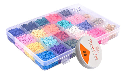 Heishi Beads Kit De Cuentas Redondas De Arcilla Polimérica