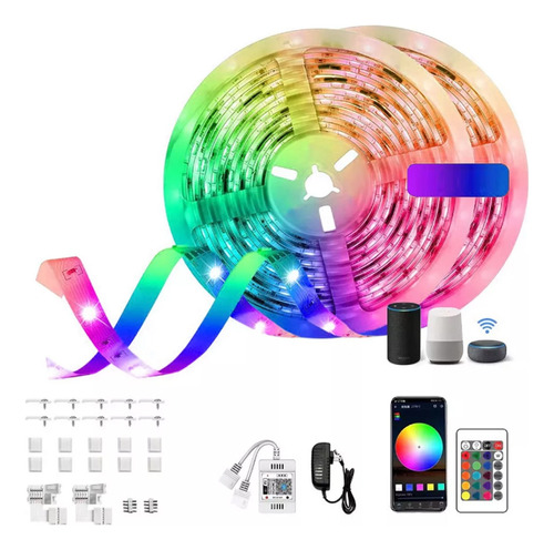 Tira De Luces Led Colores Luz Rgb Wifi Alexa App Control 20m