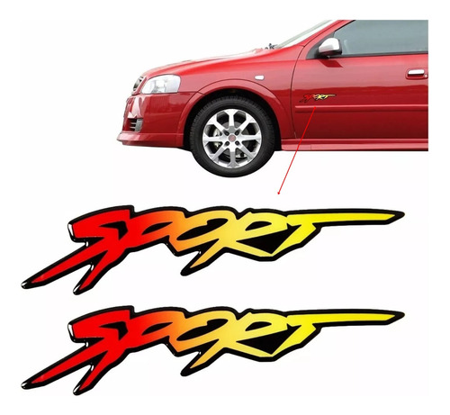 Adesivo Emblema Chevrolet Astra Sport Montana Resinado As03
