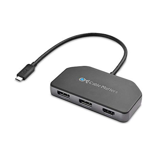 Hub Usb C De Triple Pantalla 4k 2x Displayport, 1x Hdmi...