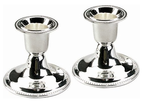 The Dreidel Company Portavelas De Plata, Candelabros De Shab