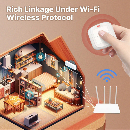 Interruptor De Escena Tuya Wifi, Inalámbrico, Inteligente, L